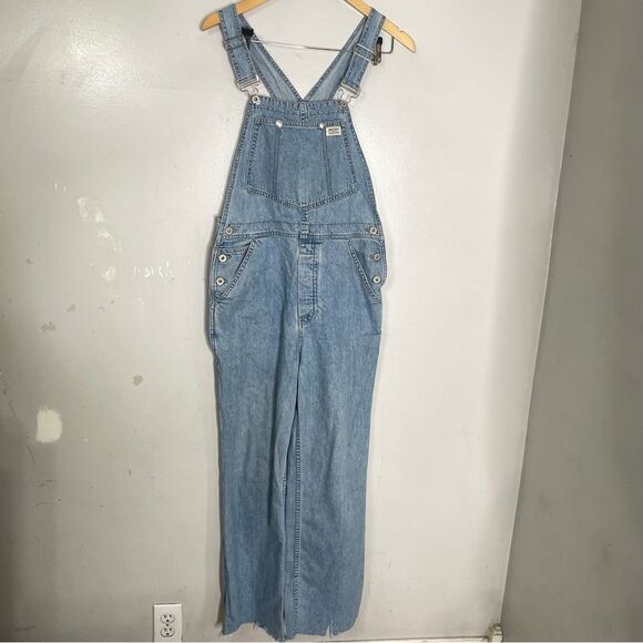 ASO‎ Buffy Summers Vintage 90’s Guess Jeans Carpenter Blue Jumper Bib Overalls S - Picture 2 of 13